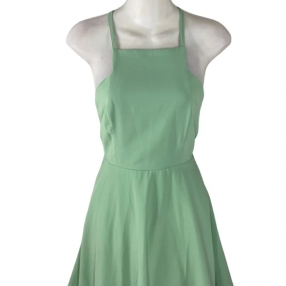 Lulu’s Call to Charms Sage Green Skater Dress GG21